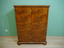 Lade das Bild in den Galerie-Viewer, Empire Biedermeier Sekretär Ulme Wurzelfurnier um 1820 restauriert