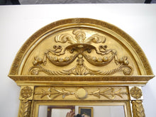 Lade das Bild in den Galerie-Viewer, Empire Biedermeier Spiegel mit Adler Konsole vergoldet original um 1810