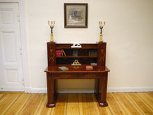 Lade das Bild in den Galerie-Viewer, Empire Biedermeier Schreibtisch Mahagoni Intarsien um 1900 frisch restauriert