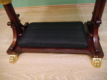 Lade das Bild in den Galerie-Viewer, Biedermeier Empire Nähtisch Mahagoni blattvergoldet um 1820 restauriert