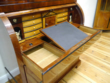 Lade das Bild in den Galerie-Viewer, Empire Biedermeier Sekretär Mahagoni Intarsien Bronze Figuren um1815 restauriert