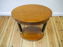 Lade das Bild in den Galerie-Viewer, Biedermeier Empire Nähtisch Mahagoni Vollsäulen um 1870 restauriert