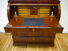 Lade das Bild in den Galerie-Viewer, Empire Biedermeier Sekretär Mahagoni Intarsien Bronze Figuren um1815 restauriert