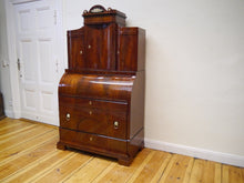 Lade das Bild in den Galerie-Viewer, Empire Biedermeier Sekretär Mahagoni Intarsien Bronze Figuren um1815 restauriert