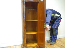 Lade das Bild in den Galerie-Viewer, Empire Biedermeier Pfeiler Tonnen Schrank Säule Podest Regal Mahagoni 1820
