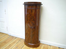 Lade das Bild in den Galerie-Viewer, Empire Biedermeier Pfeiler Tonnen Schrank Säule Podest Regal Mahagoni 1820
