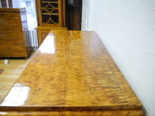 Lade das Bild in den Galerie-Viewer, Biedermeier Sekretär Vollsäulen Birke geflammt Sägefurnier um 1820 restauriert