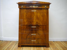 Lade das Bild in den Galerie-Viewer, Konischer Biedermeier Sekretär Mahagoni mit Schinkeldach um1815 Top restauriert
