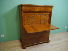 Lade das Bild in den Galerie-Viewer, Empire Biedermeier Sekretär Ulme Wurzelfurnier um 1820 restauriert