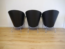 Lade das Bild in den Galerie-Viewer, Sessel Stühle Leder 3 Stück Jorgen Kastholm um 1980