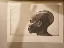 Lade das Bild in den Galerie-Viewer, Charles Wilbert White 1974 Profile Radierung in Braun angebliche Auflage 10 Stk