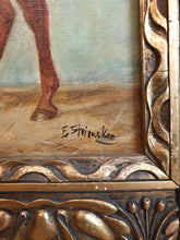 Lade das Bild in den Galerie-Viewer, Pferde Porträt Öl auf Leinwand signiert E. Steinacker oder A.Steinacker