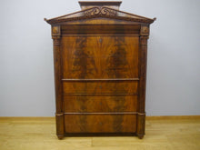 Lade das Bild in den Galerie-Viewer, Biedermeier Sekretär mit Schinkel Fassade Mahagoni um 1820