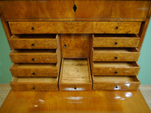 Lade das Bild in den Galerie-Viewer, Empire Biedermeier Sekretär Ulme Wurzelfurnier um 1820 restauriert