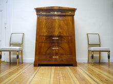 Lade das Bild in den Galerie-Viewer, Konischer Biedermeier Sekretär Mahagoni mit Schinkeldach um1815 Top restauriert