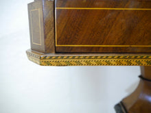 Lade das Bild in den Galerie-Viewer, Biedermeier Empire Nähtisch Mahagoni Fadenintarsien um 1820 restauriert