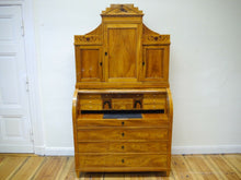 Lade das Bild in den Galerie-Viewer, Empire Biedermeier Sekretär Esche Intarsienbilder Geheimfächer 1820 restauriert