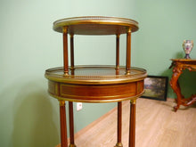 Lade das Bild in den Galerie-Viewer, Biedermeier Etagere Tisch Beistelltisch Mahagoni mit Bronze um1900