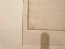 Lade das Bild in den Galerie-Viewer, Charles Wilbert White 1974 Profile Radierung in Braun angebliche Auflage 10 Stk