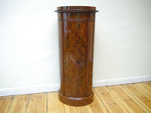 Lade das Bild in den Galerie-Viewer, Empire Biedermeier Pfeiler Tonnen Schrank Säule Podest Regal Mahagoni 1820