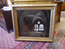 Lade das Bild in den Galerie-Viewer, Nach Hasenpflug Klosterruine im Winter Öl auf Leinwand um 1870