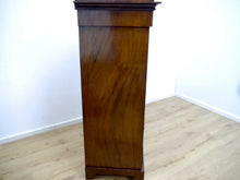 Lade das Bild in den Galerie-Viewer, Konischer Biedermeier Sekretär Mahagoni mit Schinkeldach um1815 Originalzustand