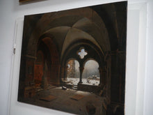 Lade das Bild in den Galerie-Viewer, Nach Hasenpflug Klosterruine im Winter Öl auf Leinwand um 1870