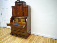 Lade das Bild in den Galerie-Viewer, Empire Biedermeier Sekretär Mahagoni Intarsien Bronze Figuren um1815 restauriert