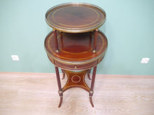 Lade das Bild in den Galerie-Viewer, Biedermeier Etagere Tisch Beistelltisch Mahagoni mit Bronze um1900