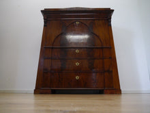 Lade das Bild in den Galerie-Viewer, Konischer Biedermeier Sekretär Mahagoni mit Schinkeldach um1820 Geheimfächer
