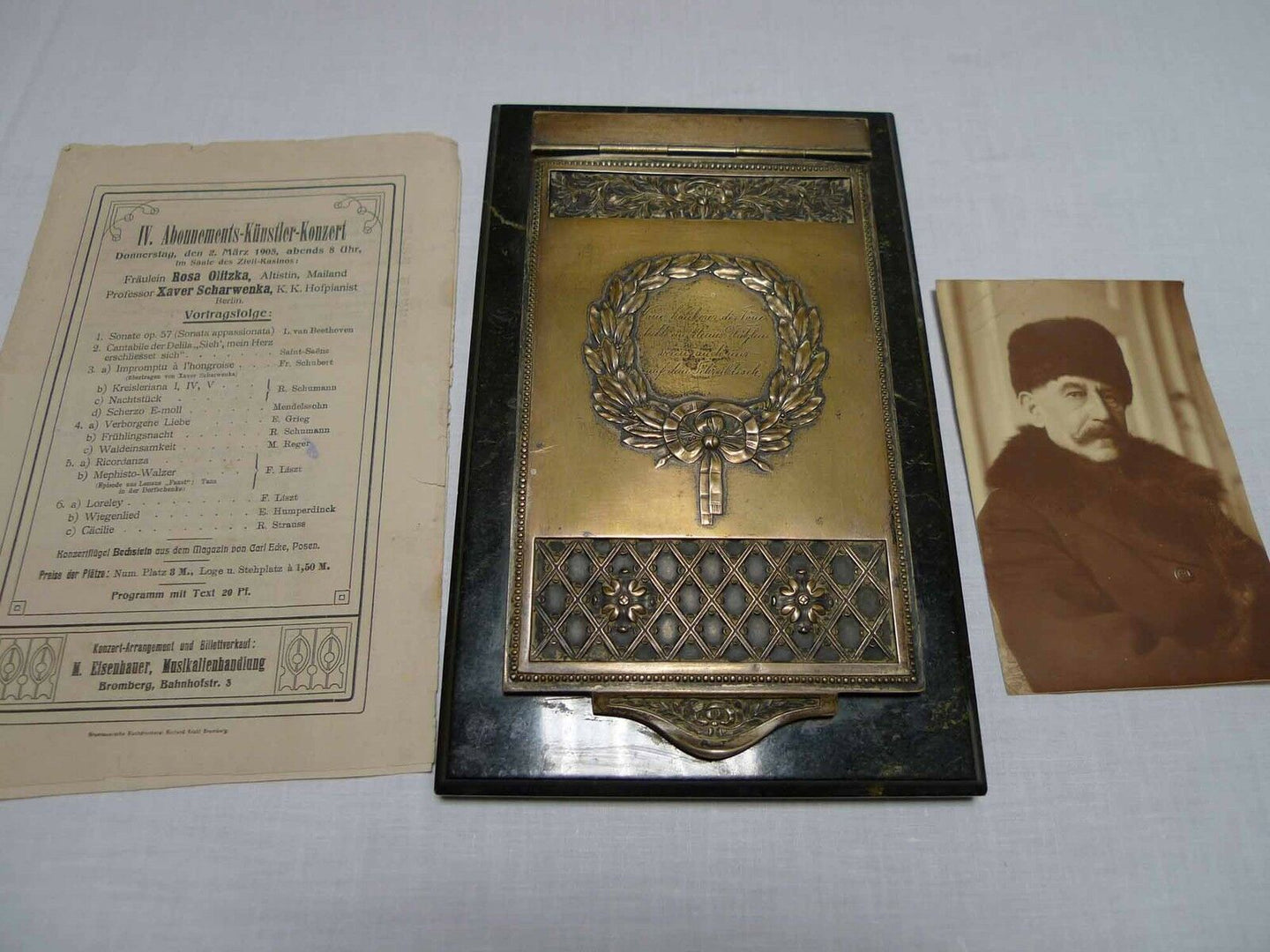 Geschenk an Xaver Scharwenka + Foto + Programmheft