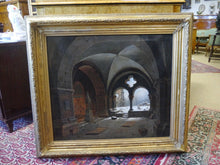 Lade das Bild in den Galerie-Viewer, Nach Hasenpflug Klosterruine im Winter Öl auf Leinwand um 1870
