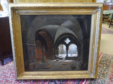 Lade das Bild in den Galerie-Viewer, Nach Hasenpflug Klosterruine im Winter Öl auf Leinwand um 1870

