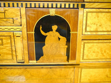 Lade das Bild in den Galerie-Viewer, Empire Biedermeier Sekretär Esche Intarsienbilder Geheimfächer 1820 restauriert
