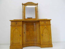 Lade das Bild in den Galerie-Viewer, Biedermeier Schreibtisch Sekretär  Spiegeltisch - Birke - um 1820
