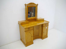Lade das Bild in den Galerie-Viewer, Biedermeier Schreibtisch Sekretär  Spiegeltisch - Birke - um 1820
