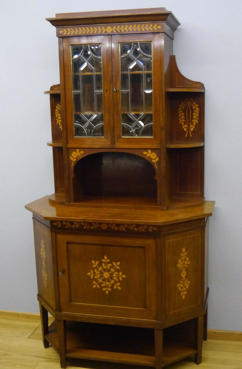Jugendstil Vitrine - Bücherschrank - Vertiko - Buffet - Schrank um 1900