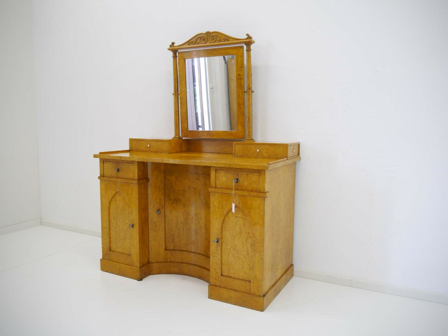 Biedermeier Schreibtisch Sekretär  Spiegeltisch - Birke - um 1820